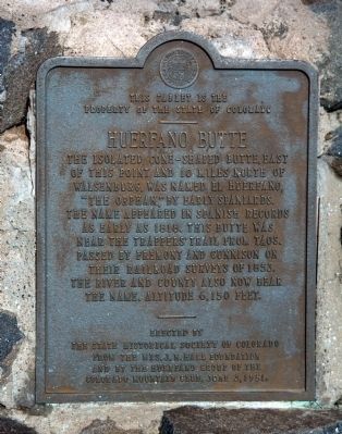 Huerfano Butte Marker image. Click for full size.