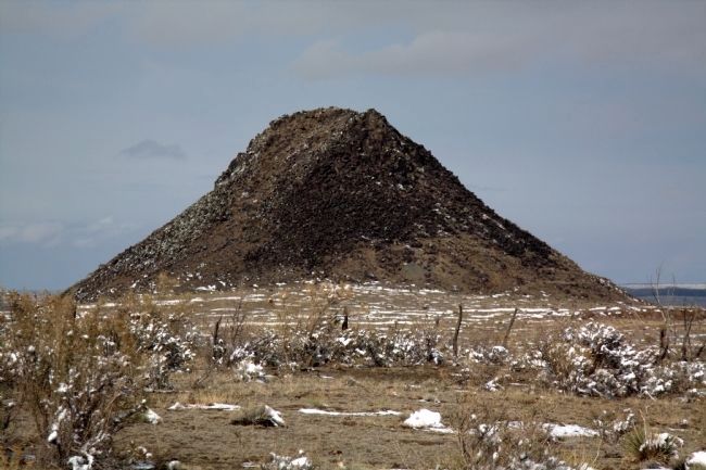 Telephoto Shot of Huerfano Butte from I-25 image. Click for full size.