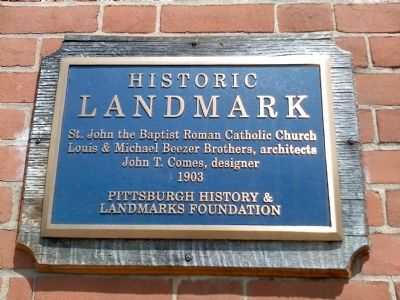 St. John the Baptist Roman Catholic Church Marker. Click for full size. St. John the Baptist Roman Catholic Church Marker image. Click for full size.