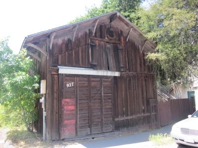 Novato's First Railroad Station and Marker. Click for full size. Novato's First Railroad Station and Marker image. Click for full size.