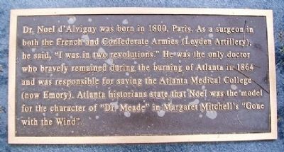 Dr. Noel d'Alvigny Marker. Click for full size. Dr. Noel d'Alvigny Marker image. Click for full size.