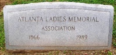 Atlanta Ladies Memorial Association Marker image. Click for full size.