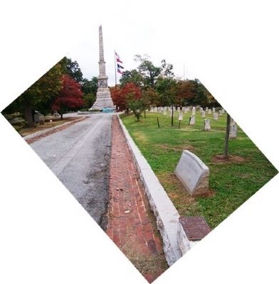 Confederate Soldiers Plot Markers & Monument. Click for full size. Confederate Soldiers Plot Markers & Monument image. Click for full size.