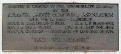 Confederate Soldiers Plot Marker. Click for full size. Confederate Soldiers Plot Marker image. Click for full size.