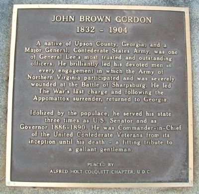 John Brown Gordon Marker image. Click for full size.
