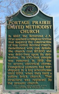 Portage Prairie United Methodist Church Marker image. Click for full size.