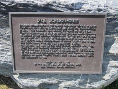 Dixie Schoolhouse Marker image. Click for full size.