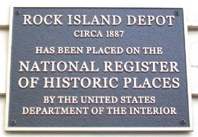 Rock Island Depot NRHP Marker image. Click for full size.
