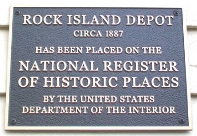 Rock Island Depot NRHP Marker image. Click for full size.