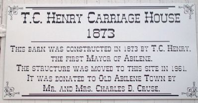 T.C. Henry Carriage House Marker image. Click for full size.