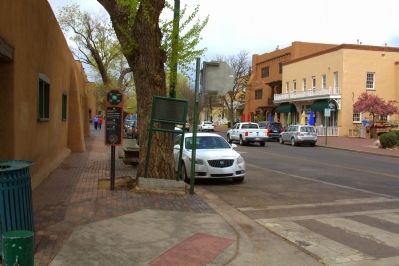 Site of Santa Fe�s First Chapel Marker image. Click for full size.