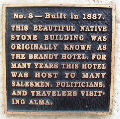 Brandt Hotel Marker image. Click for full size.