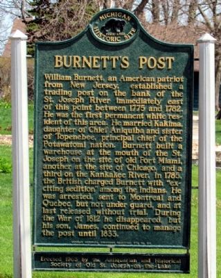 Burnett's Post Marker image. Click for full size.