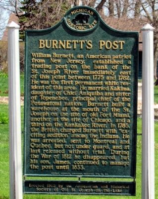 Burnett's Post Marker image. Click for full size.