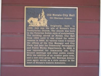 Old Novato City Hall Marker image. Click for full size.