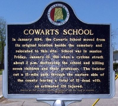 Cowarts School Marker image. Click for full size.