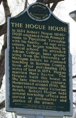The Hogue House Marker image. Click for full size.