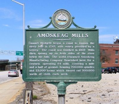 Amoskeag Mills marker image. Click for full size.