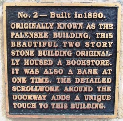 Palenske Building Marker. Click for full size. Palenske Building Marker image. Click for full size.