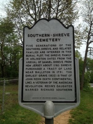 Southern-Shreve Cemetery Marker image. Click for full size.