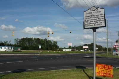 Dobbs County Marker at the intersection of U.S. 70 and South Beston Road (State Road 1719) image. Click for full size.