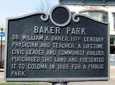 Baker Park Marker. Click for full size. Baker Park Marker image. Click for full size.