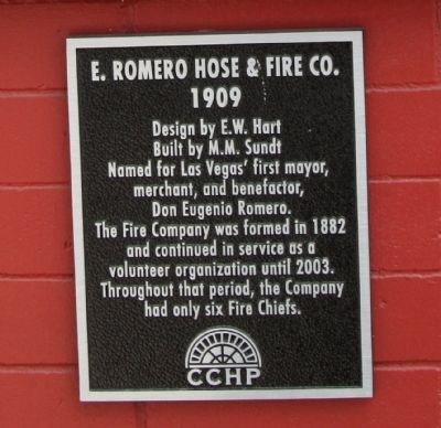 E. Romero Hose & Fire Co. Marker image. Click for full size.
