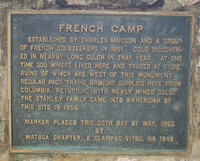 French Camp Marker image. Click for full size.