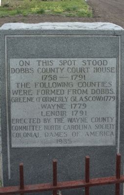 Dobbs County Court House Marker. Click for full size. Dobbs County Court House Marker image. Click for full size.