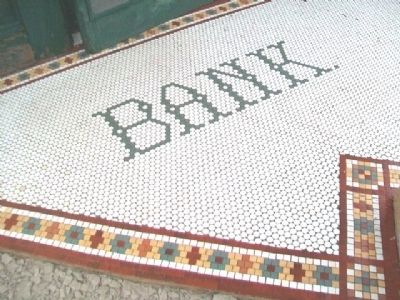 Waugh Bank Building Entrance Tile. Click for full size. Waugh Bank Building Entrance Tile image. Click for full size.