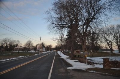 Underground Railroad Terminus Marker as seen facing West on Lake Rd image. Click for full size.