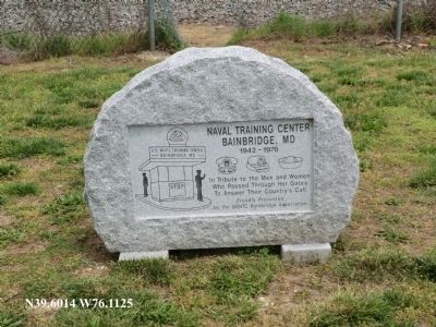 Naval Training Center Bainbridge, MD Marker. Click for full size. Naval Training Center Bainbridge, MD Marker image. Click for full size.