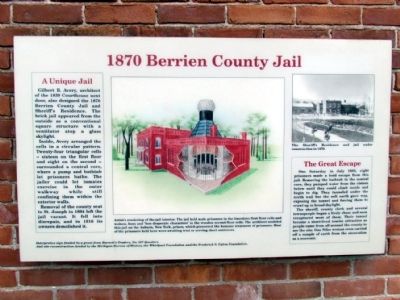 1870 Berrien County Jail Marker image. Click for full size.