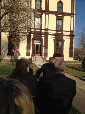 Dedication ceremony for renovation of Grant Hall image. Click for full size.
