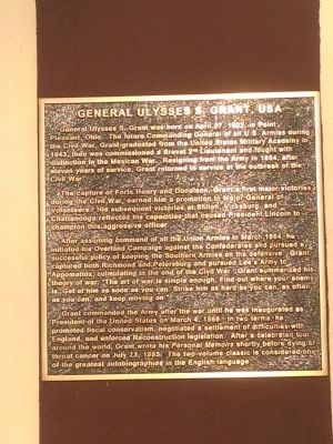 Plaque for Gen. Ulysses S. Grant image. Click for full size.