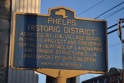 Phelps Historic District Marker. Click for full size. Phelps Historic District Marker image. Click for full size.