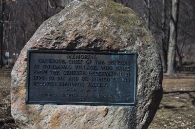 Memorial - Canesque, Chief of the Senecas Marker image. Click for full size.