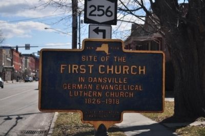 Site of the First Church Marker image. Click for full size.