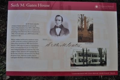 Seth M. Gates House Marker. Click for full size. Seth M. Gates House Marker image. Click for full size.