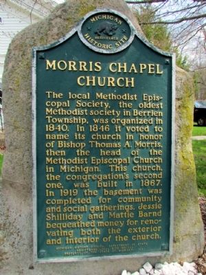 Morris Chapel Church Marker. Click for full size. Morris Chapel Church Marker image. Click for full size.