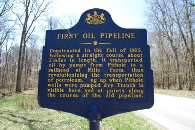 First Oil Pipeline Marker image. Click for full size.