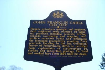John Franklin Carll Marker image. Click for full size.