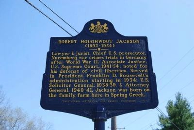 Robert Houghwout Jackson Marker image. Click for full size.