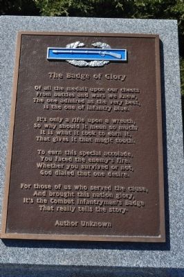 Badge of Glory Poem marker image. Click for full size.