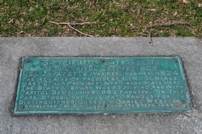 Site of Main Entrance to Old Capitol Marker. Click for full size. Site of Main Entrance to Old Capitol Marker image. Click for full size.