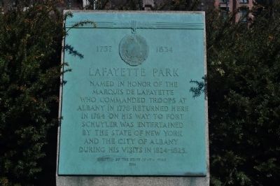 LaFayette Park Marker. Click for full size. LaFayette Park Marker image. Click for full size.
