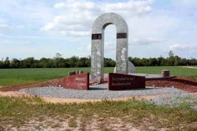 Nooherooka Monument located nearby ; Site 1 mile north from marker, as mentioned. Click for more information. Nooherooka Monument located nearby ; Site 1 mile north from marker, as mentioned image. Click for more information.