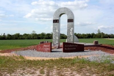 Nooherooka Monument located nearby ; Site 1 mile north from marker, as mentioned image. Click for full size.