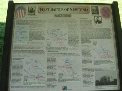First Battle of Newtonia Marker image. Click for full size.