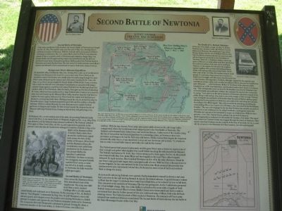 Second Battle of Newtonia Marker. Click for full size. Second Battle of Newtonia Marker image. Click for full size.